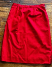 PENDLETON Womens Red Pencil Skirt Size 10 USA MADE Vintage 100% Virgin Wool