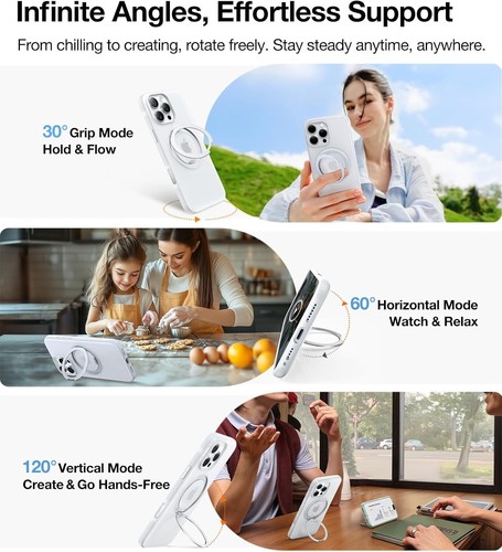 TORRAS Ostand Fitness Case for iPhone 16 Pro Max | 360° Magnetic Kickstand | Mag - 第 4/7 張圖片