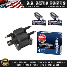 Ignition Coil + 4 X NGK Iridium Spark Plug for 03-09 Chrysler PT Cruiser UF403