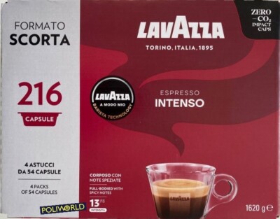 216 capsules Lavazza A Modo Mio coffee pods INTENSO strong crema e
