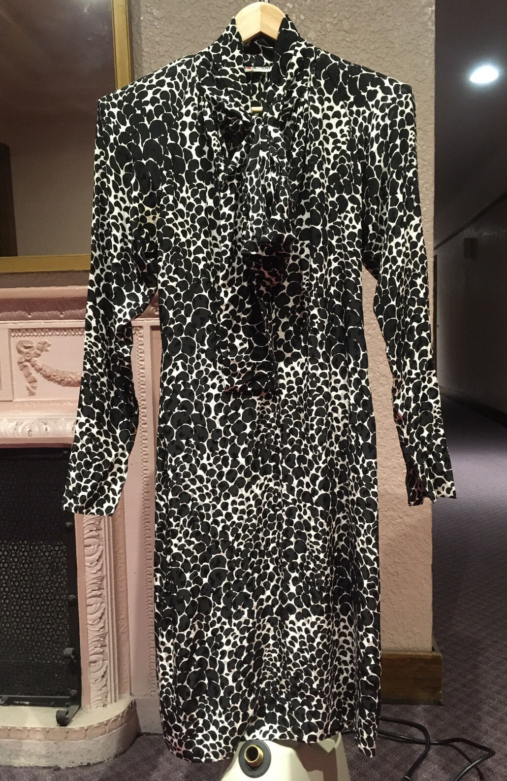 Abito da giorno vintage Saint Laurent Rive Gauche YSL seta motivo floreale 40 SLP