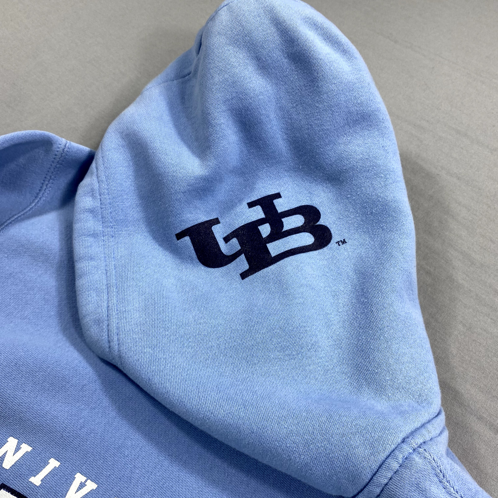VINTAGE UB University At Buffalo Bulls Hoodie Adult Small Blue Sweatshirt SUNY