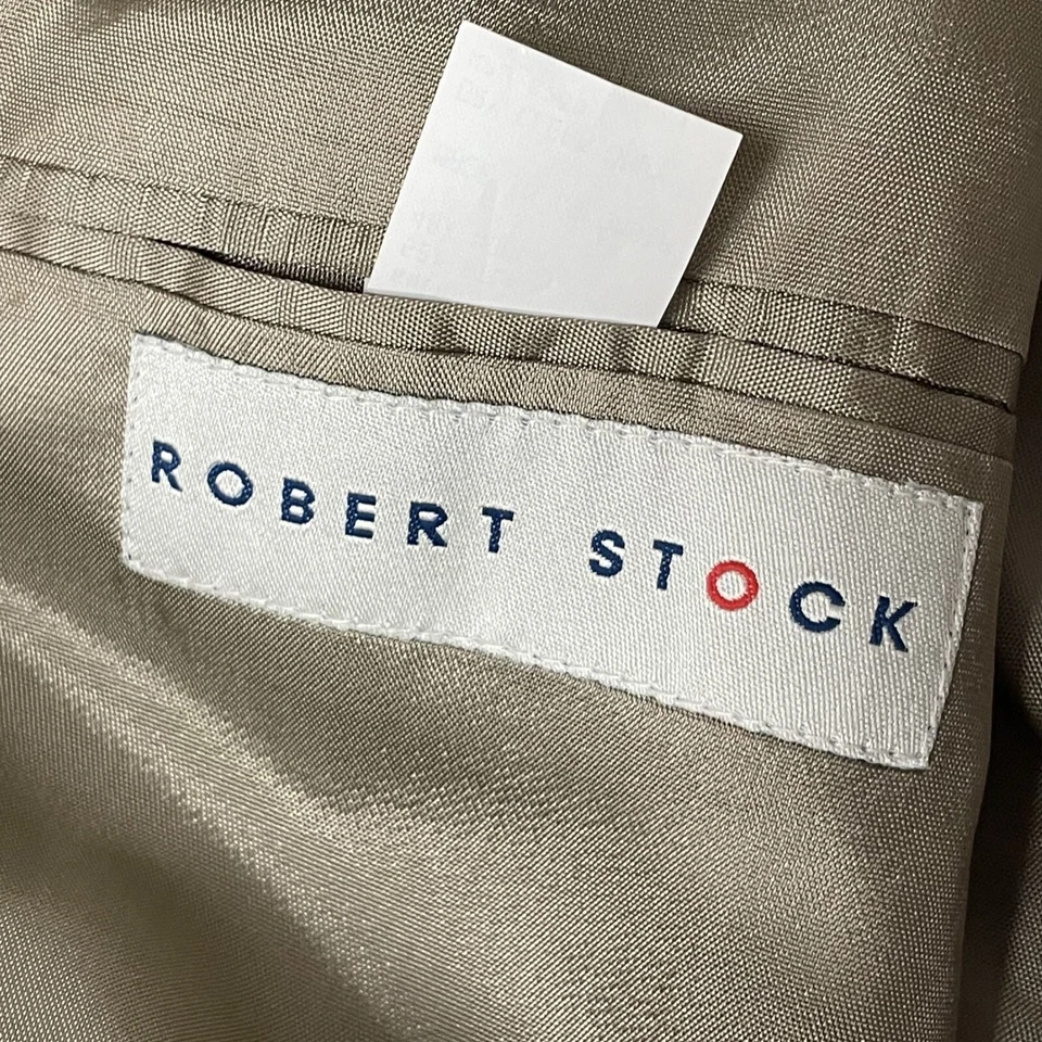 Abrigo deportivo Robert Stock para hombre negro dorado chaqueta a cuadros blazer de lana de seda 42 L Foto 4 de 4