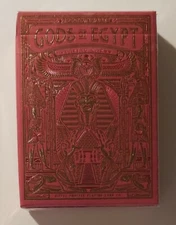 Gilded Gods of Egypt Playing Cards Deck (Red Ochre) Riffle Shuffle Numbered Tuck