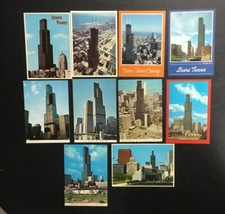 Lot (20) Vintage Sears Tower Building Chicago,IL Postcard Illinois Skyline Rare