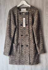 Clements Ribeiro Portobello Women Size Uk 12 M Brown Leopard Print D/breast Coat