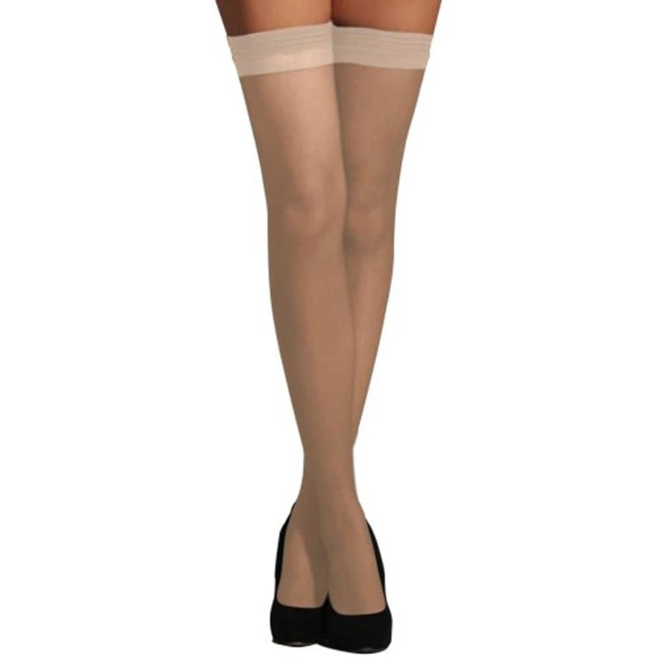 Medias Berkshire Pierna Transparente Muslo-Hi Marfil Talla Queen 1 Foto 2 de 3