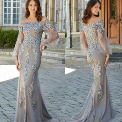 Graceful Off Shoulder Mermaid Mother Of The Bride Dress For Wedding Sparkly