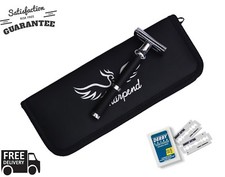 DOUBLE EDGE SAFETY RAZOR STAINLESS STEEL HANDLE  FREE BLADE USA SHARPEND