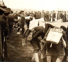 Pre WWI Army Soldiers With Field Gear Real Photo Postcard RPPC