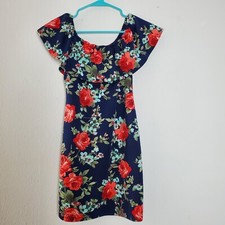 CRYSTAL DOLL Size M Juniors Floral Dress
