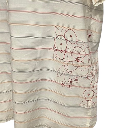 French Connection Shirt Mens L Ivory Button Up Short Sleeve Embroidered Floral - Picture 2 of 10