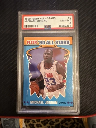 1990-91 Fleer All-Stars Michael Jordan #5 PSA 8