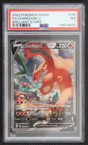 New Listing2022 Pokemon SWSH Brilliant Starts FA Charizard V #154 PSA 7