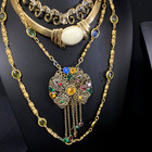 147 Pc Higher End Vintage Estate Costume Jewelry Lot Rhinestones & More Lot 861 — photo 5