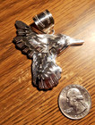 Navajo Indian ALONZO MARIANO Hummingbird Bird Pendant Sterling Silver NEW Cute! — photo 2