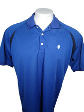 Chaps Men s polo shirt Large blue Stay Dry Golf Logo Preppy