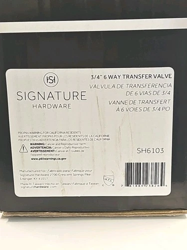 Signature Hardware SH6103 Edenton Brass 3/4" 6-Way Transfer Valve - Picture 8 of 12