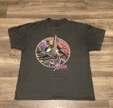 Vintage Zelda Ocarina of Time Link Graphic Dark Gray Men's T-Shirt