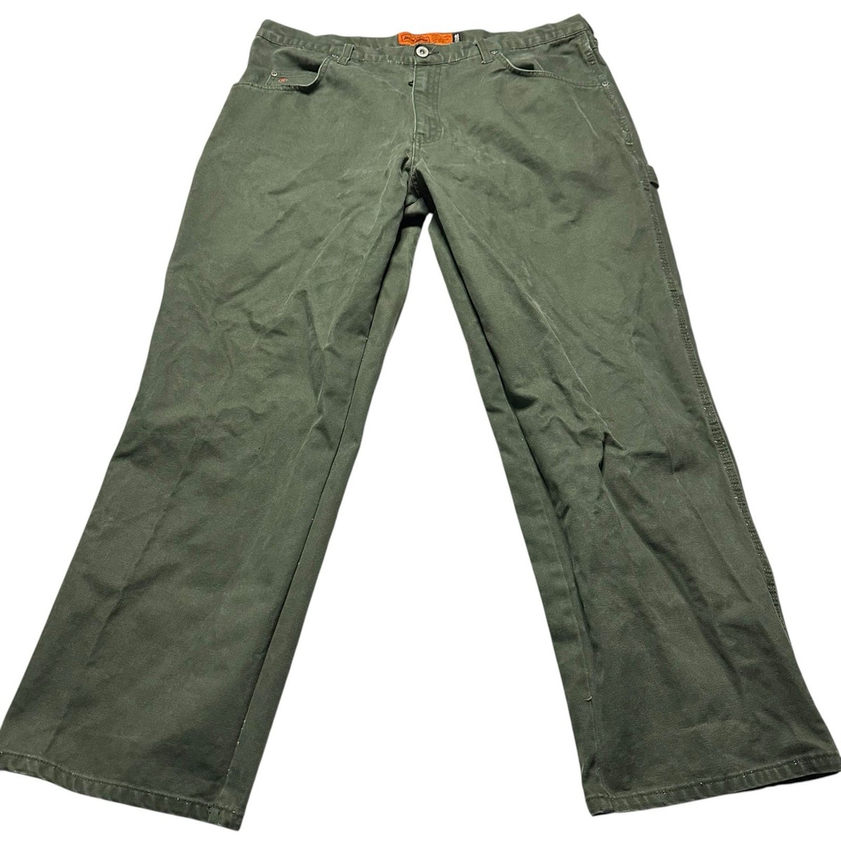 Jesse James Pants Mens 40x30 Green Canvas Grunge Workwear Adult