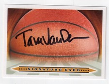 TARA VAN DERVEER Signed Basketball Signature Card - Autograph Vanderveer HOF
