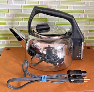 VTG Russell Hobbs 3104 Electric Kettle Chrome MCM Tested 1.7 L 7.18 Cups