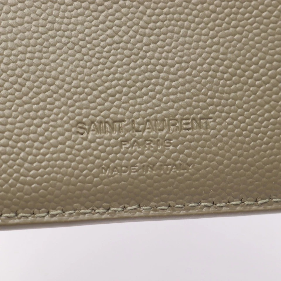 Cartera de cuero Yves Saint Laurent caqui para hombre verde talla única Foto 3 de 4