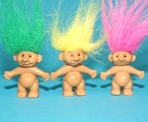 TROLLS PVC MINI FIGURES GOOD LUCK TROLL (6X) KEYRING KEYCHAIN CHARM 1990s RUS... - Picture 6 of 8