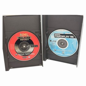NHL Powerplay 96 & NHL All-Star Hockey (Sega Saturn) Complete w/ Man + Reg Card