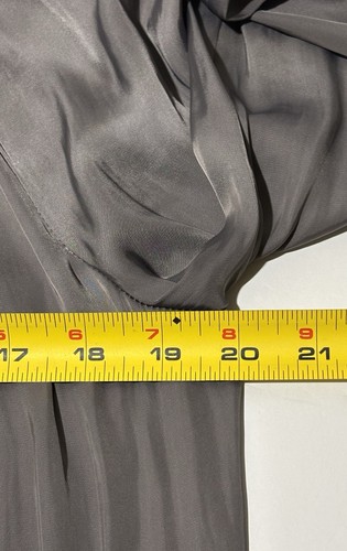 TAHARI Bluse Damen S stahlgrau Plissee Ballon L/S V-Ausschnitt Oversize 40" - Bild 14 von 16