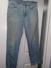 Rare Vintage 1980's Lee Jeans Mens 34x32 Blue Denim