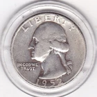 1952   Washington   Quarter  (90% Silver)  Coin
