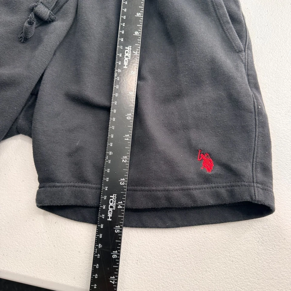 Ralph Lauren U.S. Polo Assn. Мужские черные флисовые шорты на шнурке с карманами XS Y2K - Изображение 4 из 4