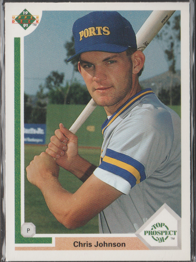 1991 UPPER DECK CHRIS JOHNSON RC #56