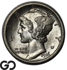 1916 Mercury Dime, Full Split Bands, Solid Gem BU++ FSB