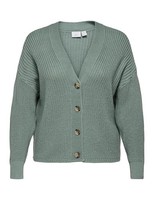 Only Carmakoma Damen Carcarol Nice L/S Cardigan KNT Noos, Chinois Green, S EU
