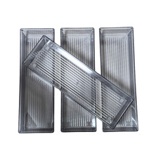 4 Pack 12"x4" Clear Plastic Desk Drawer Organizer Tray