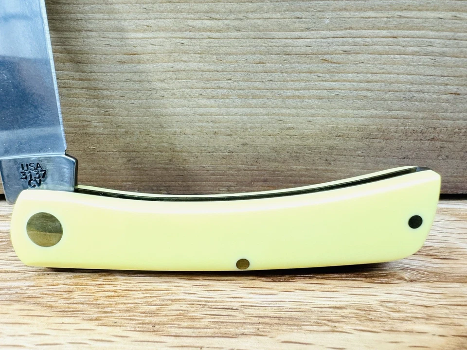 CUCHILLO SODBUSTER CASE XX HECHO EN EE. UU. 2008 PREMIUM AMARILLO 3137 SS BONITO (16697) Foto 2 de 4