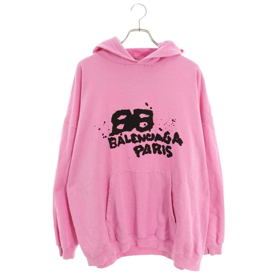 Felpa con cappuccio pullover Balenciaga 23SS 620947 TNVQ1 BB icona danneggiata uomo XXS usata 43c24