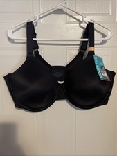 New Vanity Fair Beauty Back Bra Size 44DD Underwire Full Coverage Black 76380