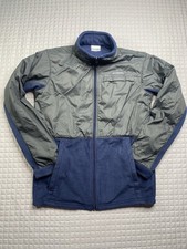 Columbia Youth Boys XL 18/20 Blue Grill Mt Overlay Fleece Jacket Full Zip Coat
