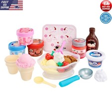 Ice Cream Kit Creative Chefs Pretend Play Set 20 Accessories New Tactile Fun