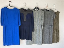 Lot Of 5 True Vintage 1950s 1960s Dresses Wool Tweed Shift Mod Women  s S / M