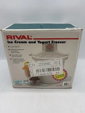 Rival Ice Cream & Yogurt Freezer Maker 4QT Electric Model 8401 +Box/Instructions
