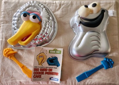 1977 Vintage Wilton Big Bird and Cookie Monster Cake Pan Set -Muppets Sesame St.