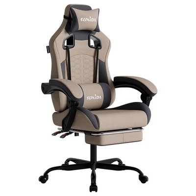 WOTSTA Gaming-Stuhl Ergonomischer Gaming-Stuhl mit Fußstütze Gaming-Stuhl im Rennsport