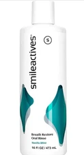 Smileactives Breath Restore Oral Rinse Treatment Vanilla Mint 16 Oz Alcohol-Free