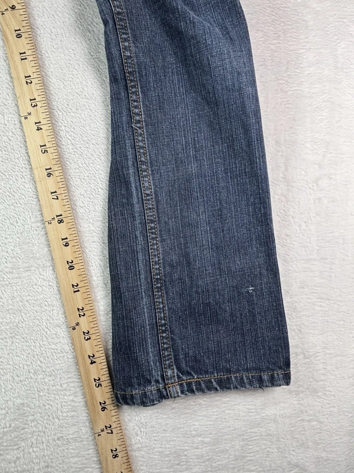 Jeans Levis masculino 16 Reg 28x28 azul denim 505 algodão reto cintura média robusto - Imagem 4 de 4
