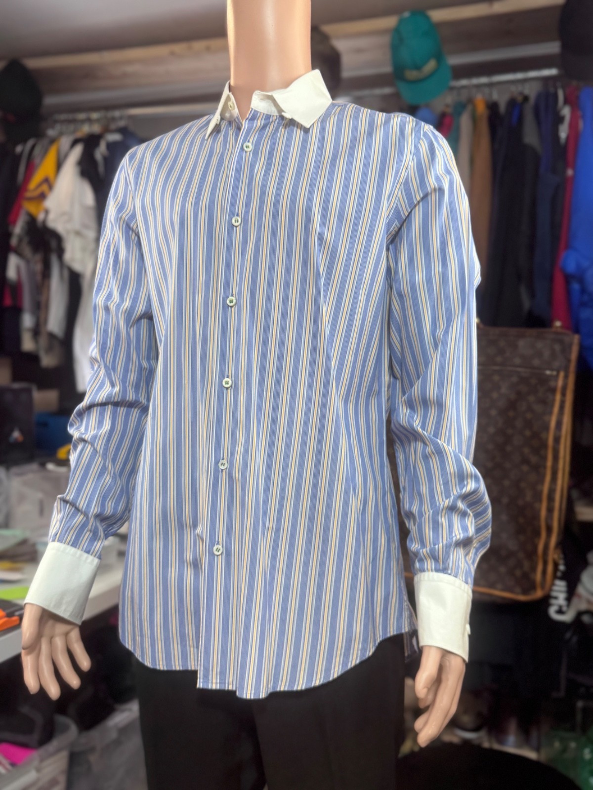 Dsquared2 CONTRAST Collar Button Front Shirt XXL … - image 13