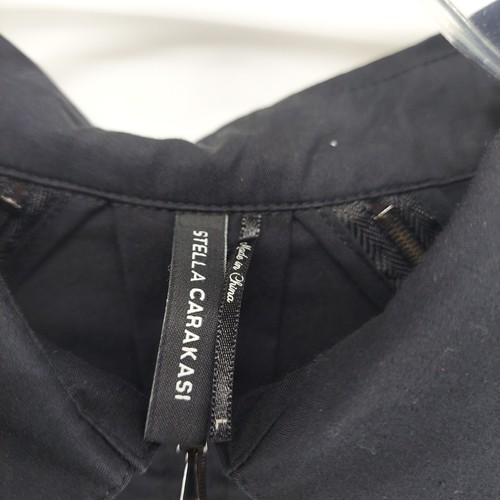 Camisa túnica mujer Stella Carakasi talla grande negra alta-baja informal cremallera completa COMO ESTÁ - Imagen 4 de 15